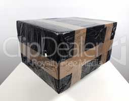 Black packet parcel