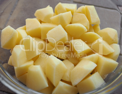 Diced potato vegetables