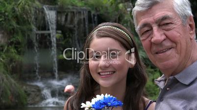 Grandfather And Teen Girl