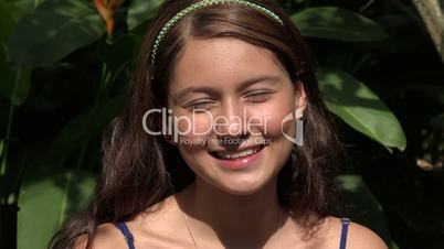 Smiling Pretty Caucasian Teen Female