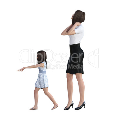 Mother Daughter Interaction of Bossy Girl