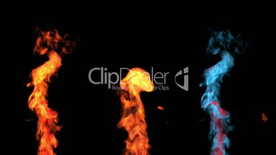 Red fire abstract video, high-definition 3d render, HD 1080p,  Alpha channel is included