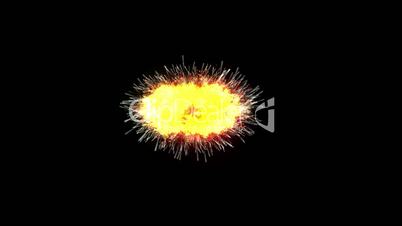 Red explosion abstract video on a black background