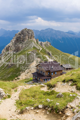 Refuge Rotwand in the Dolomites