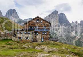 Refuge Rotwand in the Dolomites