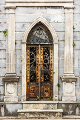 Arched doorway to tomb in Recoleta Cemetery