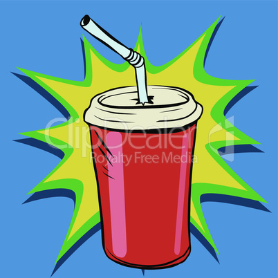Cola beaker tube fast food drink