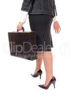 Business woman with briefcase.