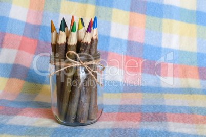 Set of colored pencils