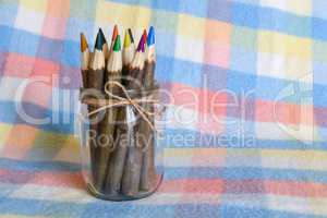 Set of colored pencils