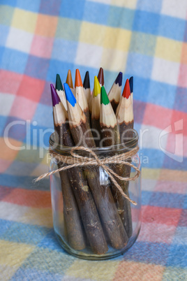 Set of colored pencils