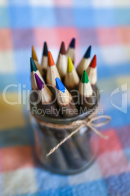 Set of colored pencils