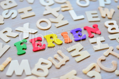 Ferien Holz Buchstaben Schule