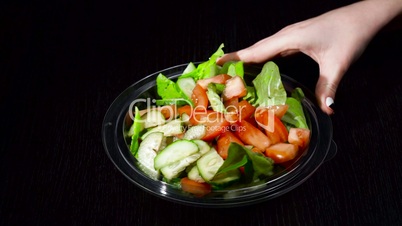 Salad on a plate