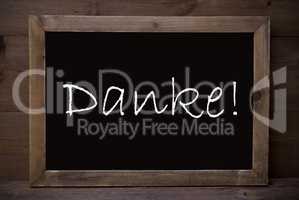 Chalkboard With Danke Means Thank You