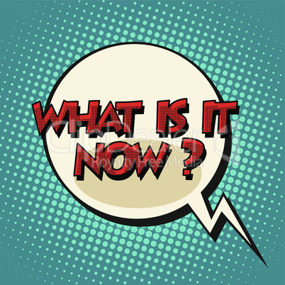 what is it now retro comic bubble text