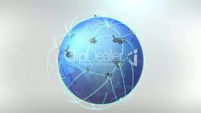 Growing Global Network-white background
