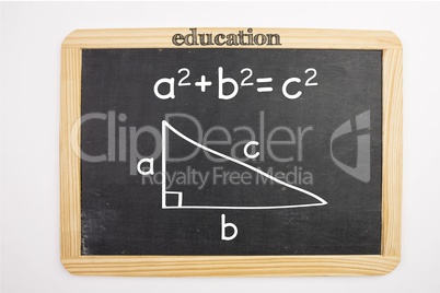 Trigonometry problem on chalkboard
