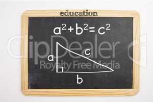 Trigonometry problem on chalkboard