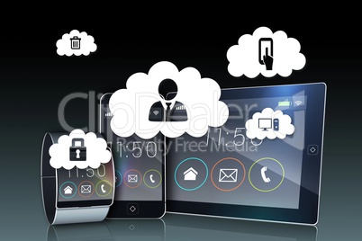Media devices with clouds and apps
