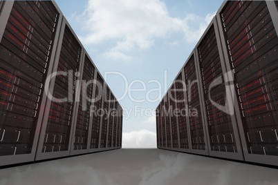 Composite image of server room