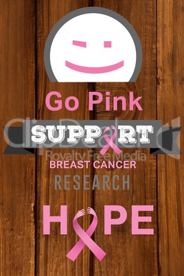 Composite image of breast cancer research