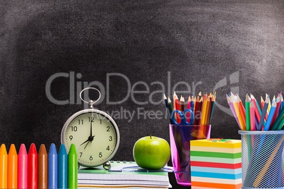 Composite image of education items