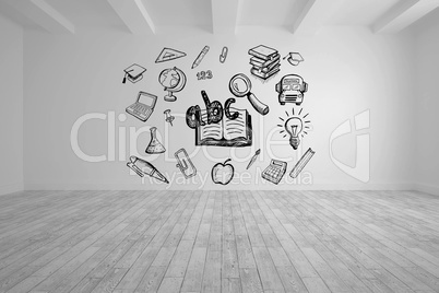 Composite image of education drawing