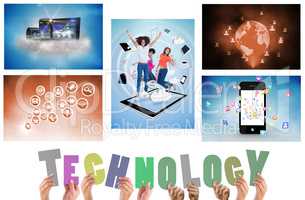 Collage of technology devices