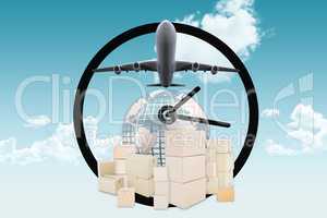 Logistics themed graphic image