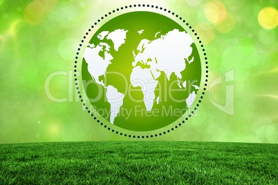 Composite image of green earth