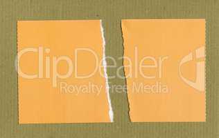 Yellow Torn paper pieces