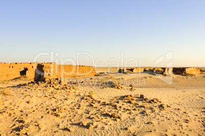 Abandoned village in Sahara desert