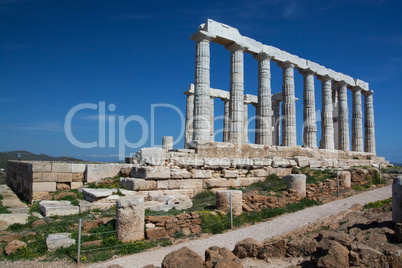 Tempel am Kap Sounion, Griechenland