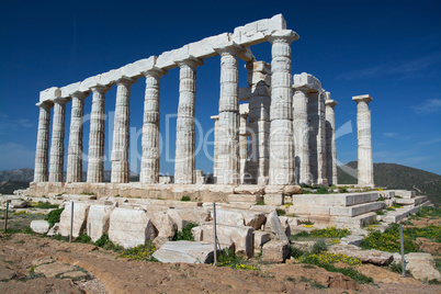 Tempel am Kap Sounion, Griechenland