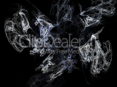 image of one Digital Fractal on Black Color