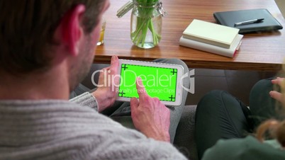 Ipad Tablet Computer Green Screen Monitor For Internet Email Website