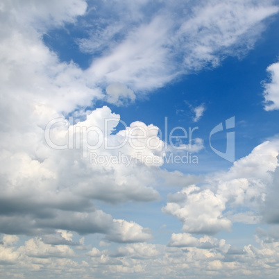 beautiful clouds in blue sky