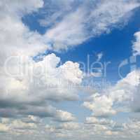 beautiful clouds in blue sky