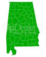 Karte von Alabama