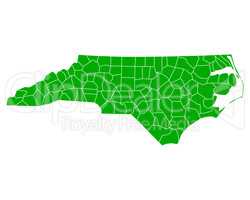 Karte von North Carolina