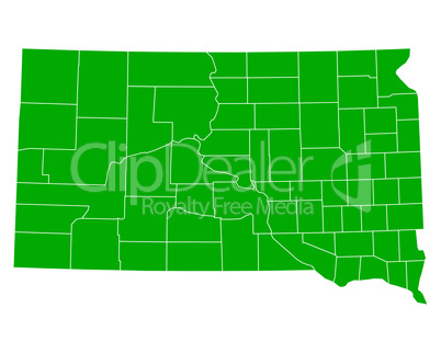 Karte von South Dakota