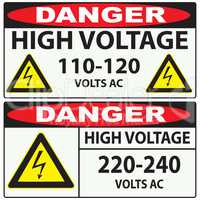 High voltage Danger