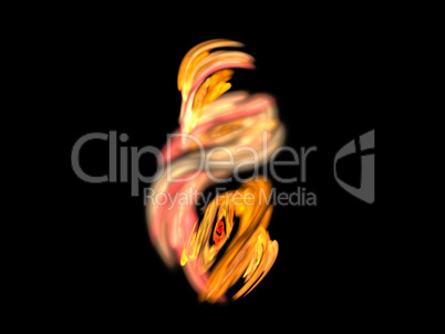 image of one Digital Fractal on Black Color