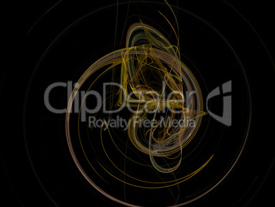 image of one Digital Fractal on Black Color