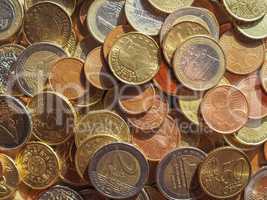 Many Euro coins