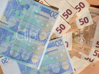 Fifty and Twenty Euro notes