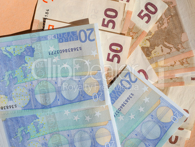 Fifty and Twenty Euro notes