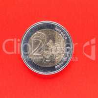 Two Euro coin money