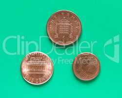 Dollars, Euro and Pounds - 1 Cent, 1 Penny